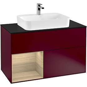 Villeroy & Boch Tvättställsskåp Finion med 2 Lådor Hylla och Bänkskiva för Ytmonterat G362PCHB