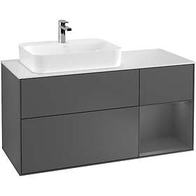 Villeroy & Boch Tvättställsskåp Finion med 3 Lådor Hylla och Bänkskiva för Ocentrerat Ytmonterat G401GKGK