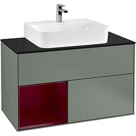 Villeroy & Boch Tvättställsskåp Finion med 2 Lådor Hylla och Bänkskiva för Centrerat G112HBGM