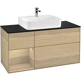 Villeroy & Boch Tvättställsskåp Finion med 3 Lådor Hylla och Bänkskiva för Centrerat F162PCPC