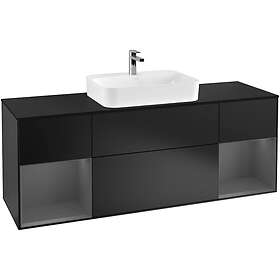 Villeroy & Boch Tvättställsskåp Finion med Två Hyllor och Bänkskiva för Ytmonterat F452GKPD