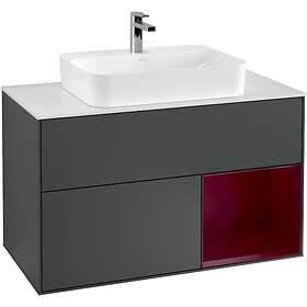 Villeroy & Boch Tvättställsskåp Finion med 2 Lådor Hylla och Bänkskiva för Ytmonterat G371HBHG
