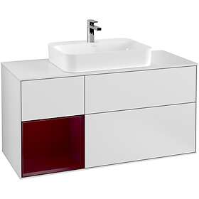 Villeroy & Boch Tvättställsskåp Finion med 3 Lådor Hylla och Bänkskiva för Ytmonterat G411HBMT