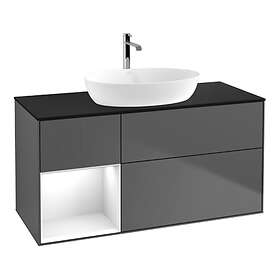 Villeroy & Boch Tvättställsskåp Finion med 3 Lådor Hylla och Bänkskiva för Fristående från Artis Collaro F822GFGK