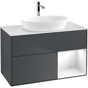 Villeroy & Boch Tvättställsskåp Finion med 2 Lådor Hylla och Bänkskiva för Fristående från Artis Collaro GA21GFHG