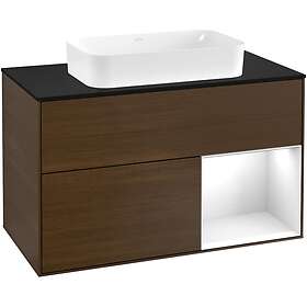 Villeroy & Boch Tvättställsskåp Finion med 2 Lådor Hylla och Bänkskiva för Fristående G252GFGN