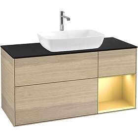 Villeroy & Boch Tvättställsskåp Finion med 3 Lådor Hylla och Bänkskiva för Fristående från Artis Collaro F832HFPC