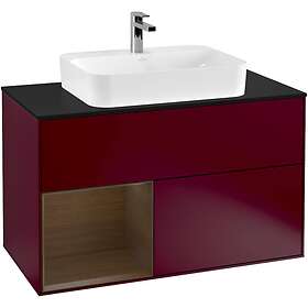 Villeroy & Boch Tvättställsskåp Finion med 2 Lådor Hylla och Bänkskiva för Ytmonterat F362GNHB