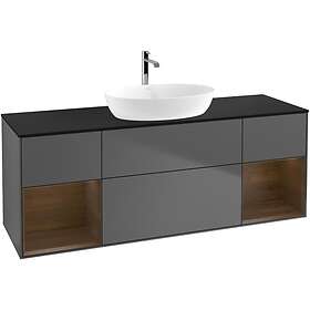 Villeroy & Boch Tvättställsskåp Finion med Två Hyllor och Bänkskiva för Fristående från Artis Collaro GD02GNGK