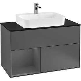 Villeroy & Boch Tvättställsskåp Finion med 2 Lådor Hylla och Bänkskiva för Ytmonterat F362GKGK