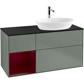 Villeroy & Boch Tvättställsskåp Finion med 3 Lådor Hylla och Bänkskiva för Ocentrerat från Artis Collaro G802HBGM