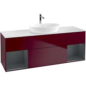 Villeroy & Boch Tvättställsskåp Finion med Två Hyllor och Bänkskiva för Fristående från Artis Collaro GD01HGHB