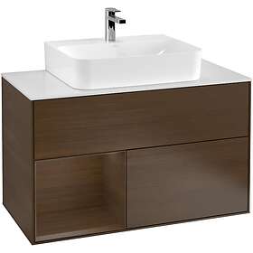 Villeroy & Boch Tvättställsskåp Finion med 2 Lådor Hylla och Bänkskiva för Centrerat F111GNGN