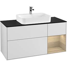 Villeroy & Boch Tvättställsskåp Finion med 3 Lådor Hylla och Bänkskiva för Ytmonterat F422PCMT
