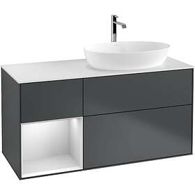 Villeroy & Boch Tvättställsskåp Finion med 3 Lådor Hylla och Bänkskiva för Ocentrerat från Artis Collaro G801MTHG
