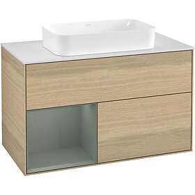 Villeroy & Boch Tvättställsskåp Finion med 2 Lådor Hylla och Bänkskiva för Fristående F241GMPC