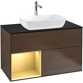 Villeroy & Boch Tvättställsskåp Finion med 2 Lådor Hylla och Bänkskiva för Fristående från Artis Collaro F772HFGN