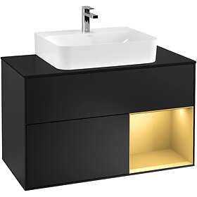 Villeroy & Boch Tvättställsskåp Finion med 2 Lådor Hylla och Bänkskiva för Centrerat G122HFPD