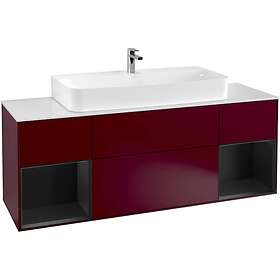 Villeroy & Boch Tvättställsskåp Finion med Två Hyllor och Bänkskiva för Centrerat F211PDHB
