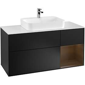 Villeroy & Boch Tvättställsskåp Finion med 3 Lådor Hylla och Bänkskiva för Ytmonterat G421GNPD