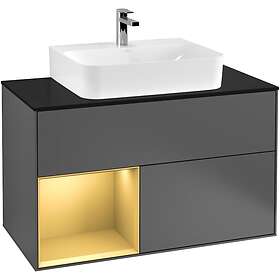 Villeroy & Boch Tvättställsskåp Finion med 2 Lådor Hylla och Bänkskiva för Centrerat G112HFGK