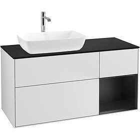Villeroy & Boch Tvättställsskåp Finion med 3 Lådor Hylla och Bänkskiva för Ocentrerat från Artis Collaro F812PDMT