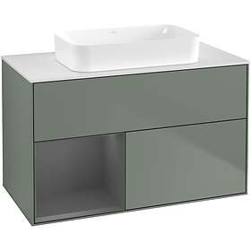 Villeroy & Boch Tvättställsskåp Finion med 2 Lådor Hylla och Bänkskiva för Fristående G651GKGM
