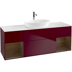 Villeroy & Boch Tvättställsskåp Finion med Två Hyllor och Bänkskiva för Fristående från Artis Collaro G861GNHB