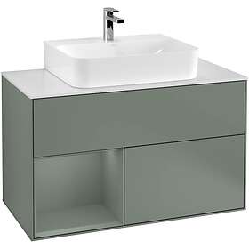 Villeroy & Boch Tvättställsskåp Finion med 2 Lådor Hylla och Bänkskiva för Centrerat F111GMGM