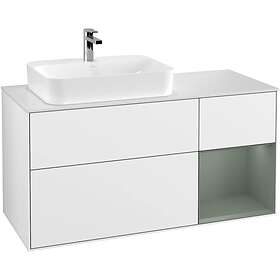 Villeroy & Boch Tvättställsskåp Finion med 3 Lådor Hylla och Bänkskiva för Ocentrerat Ytmonterat F401GMGF