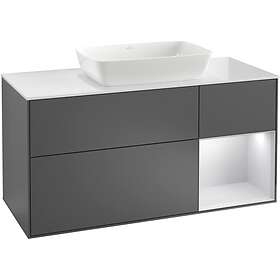 Villeroy & Boch Tvättställsskåp Finion med 3 Lådor Hylla och Bänkskiva för Fristående från Artis Collaro F831GFGK