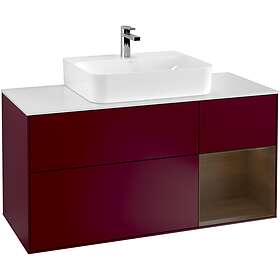 Villeroy & Boch Tvättställsskåp Finion med 3 Lådor Hylla och Bänkskiva för Centrerat G171GNHB