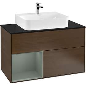 Villeroy & Boch Tvättställsskåp Finion med 2 Lådor Hylla och Bänkskiva för Centrerat F112GMGN