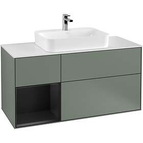 Villeroy & Boch Tvättställsskåp Finion med 3 Lådor Hylla och Bänkskiva för Ytmonterat F411PDGM
