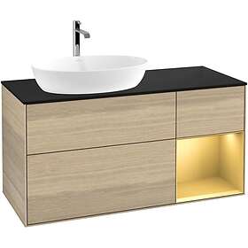 Villeroy & Boch Tvättställsskåp Finion med 3 Lådor Hylla och Bänkskiva för Ocentrerat från Artis Collaro GA52HFPC