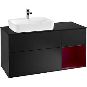 Villeroy & Boch Tvättställsskåp Finion med 3 Lådor Hylla och Bänkskiva för Ocentrerat Ytmonterat G402HBPD