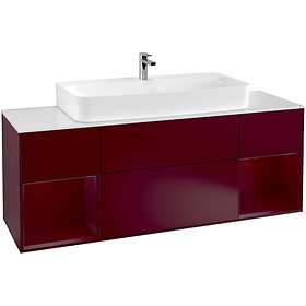 Villeroy & Boch Tvättställsskåp Finion med Två Hyllor och Bänkskiva för Centrerat F211HBHB