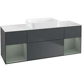 Villeroy & Boch Tvättställsskåp Finion med Två Hyllor och Bänkskiva för Fristående G741GMHG