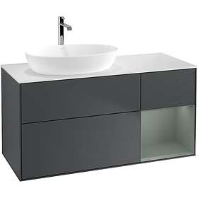 Villeroy & Boch Tvättställsskåp Finion med 3 Lådor Hylla och Bänkskiva för Ocentrerat från Artis Collaro G811GMHG