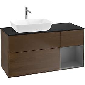 Villeroy & Boch Tvättställsskåp Finion med 3 Lådor Hylla och Bänkskiva för Ocentrerat från Artis Collaro F812GKGN