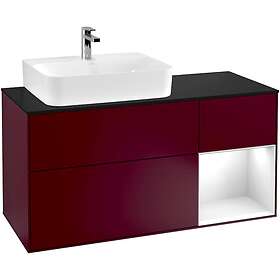 Villeroy & Boch Tvättställsskåp Finion med 3 Lådor Hylla och Bänkskiva för Ocentrerat F152GFHB