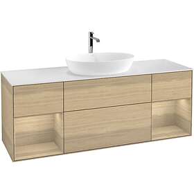 Villeroy & Boch Tvättställsskåp Finion med Två Hyllor och Bänkskiva för Fristående från Artis Collaro GD01PCPC