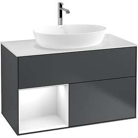 Villeroy & Boch Tvättställsskåp Finion med 2 Lådor Hylla och Bänkskiva för Fristående från Artis Collaro G771GFHG