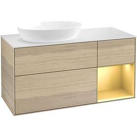 Villeroy & Boch Tvättställsskåp Finion med 3 Lådor Hylla och Bänkskiva för Ocentrerat från Artis Collaro FA51HFPC