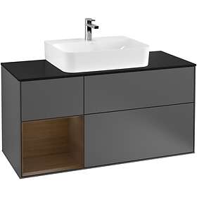 Villeroy & Boch Tvättställsskåp Finion med 3 Lådor Hylla och Bänkskiva för Centrerat G162GNGK