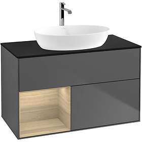 Villeroy & Boch Tvättställsskåp Finion med 2 Lådor Hylla och Bänkskiva för Fristående från Artis Collaro GA12PCGK