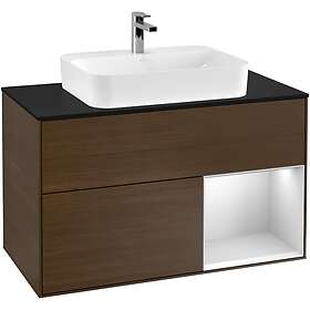 Villeroy & Boch Tvättställsskåp Finion med 2 Lådor Hylla och Bänkskiva för Ytmonterat F372MTGN