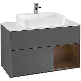 Villeroy & Boch Tvättställsskåp Finion med 2 Lådor Hylla och Bänkskiva för Ytmonterat G371GNGK