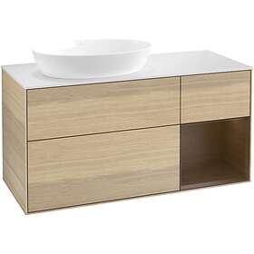Villeroy & Boch Tvättställsskåp Finion med 3 Lådor Hylla och Bänkskiva för Ocentrerat från Artis Collaro FA51GNPC