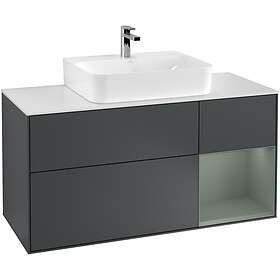 Villeroy & Boch Tvättställsskåp Finion med 3 Lådor Hylla och Bänkskiva för Centrerat F171GMHG